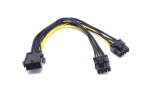 8 Pin PCIe to Dual 8 Pin Splitter Cable - 25 CM