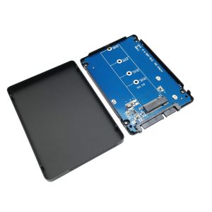 M.2 (NGFF) SATA KEY B+M SSD to SATA Adapter with 7mm Case