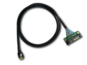 PCIe Gen4 SlimSAS 4i SFF-8654 to U.2 SFF-8639 Male Cable