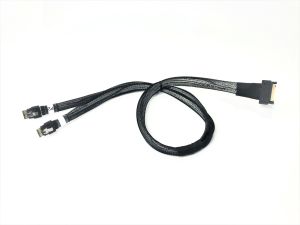 600MM MCIO x8 74P to SlimSAS 2 X 4i Cable