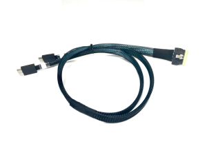 ‌SlimSAS 8i S‌FF-8654 to 2 X Oculink 4i Cable - 60 CM