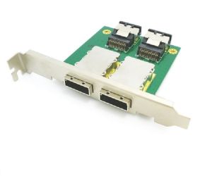 Dual Mini SAS 26 Pin SFF-8088 to SAS 36 Pin SFF-8087 Adapter PCI Card Bracket