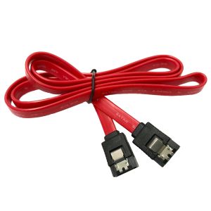 SATA III 7 pin Red Cable with Metal Latching 7 pin SATA Connectors