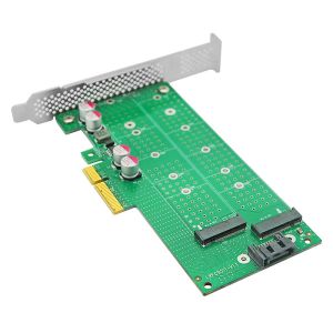 ‌PCIe x4 to 1-Port M.2 NVMe & 1- Port M.2 SATA