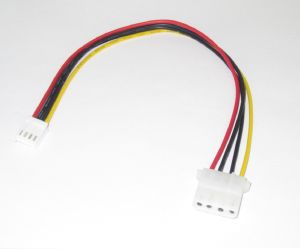 4-Pin Molex to Floppy Drive 4-Pin Female Power 12 inch Cable