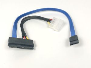 29 Pin SAS Female to 7 Pin SATA with 4 Pin Power Cable