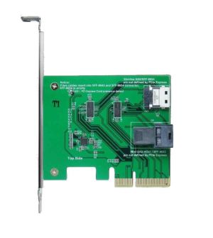 PCIe Gen 3 X4 Lanes to Slimline SAS and Mini SAS HD Adapter
