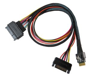 SlimSAS 4-Lane to U.2 (SFF-8639) PCIe Gen4 Cable - 50 CM