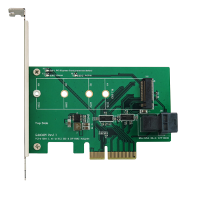 PCI-E 4 Lane to M2 SSD and Mini SAS SFF 8636 Adapter