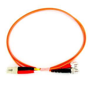 Fiber Optic Cable - Multimode Duplex 50/125 - OFNP Plenum - LC/ST - 1 Meter