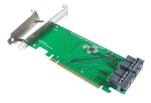 PCIe GEN 3 X16 to Mini SAS HD 8X Dual Port Adapter