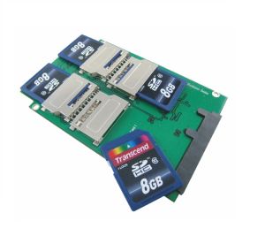 4-Port SD to SATA Adapter with 2.5 Inch Housing