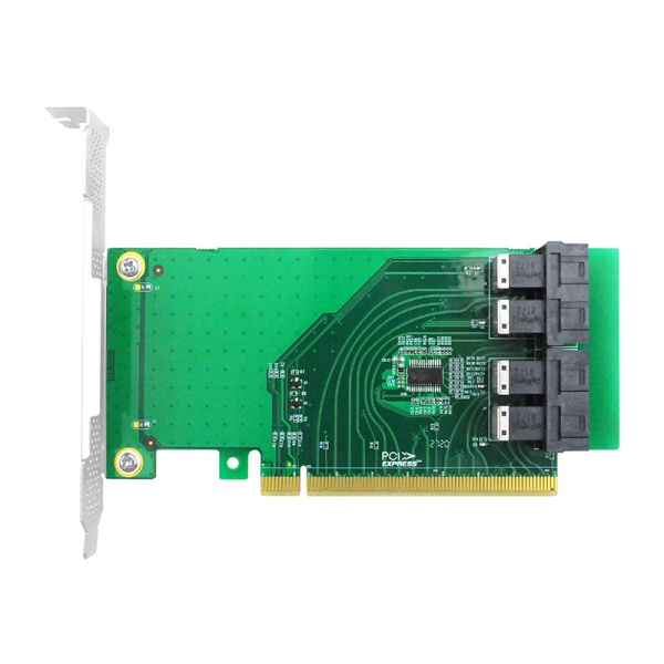 skorsten fordelagtige højdepunkt 4 Port PCIe 3.0 x16 to U.2(SFF-8643) NVMe SSD Adapter